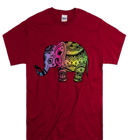 Colorful Elephant TShirt - Picture 1 of 1